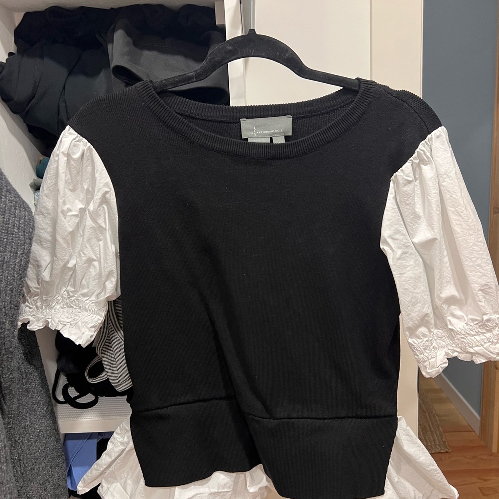 Anthropologie Black Knit Sweater